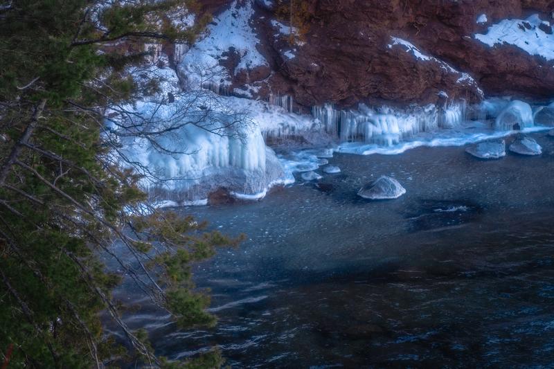Frozen Waterfall Ice Winter - Fine Art Photography Print by Zeefeldt Photography