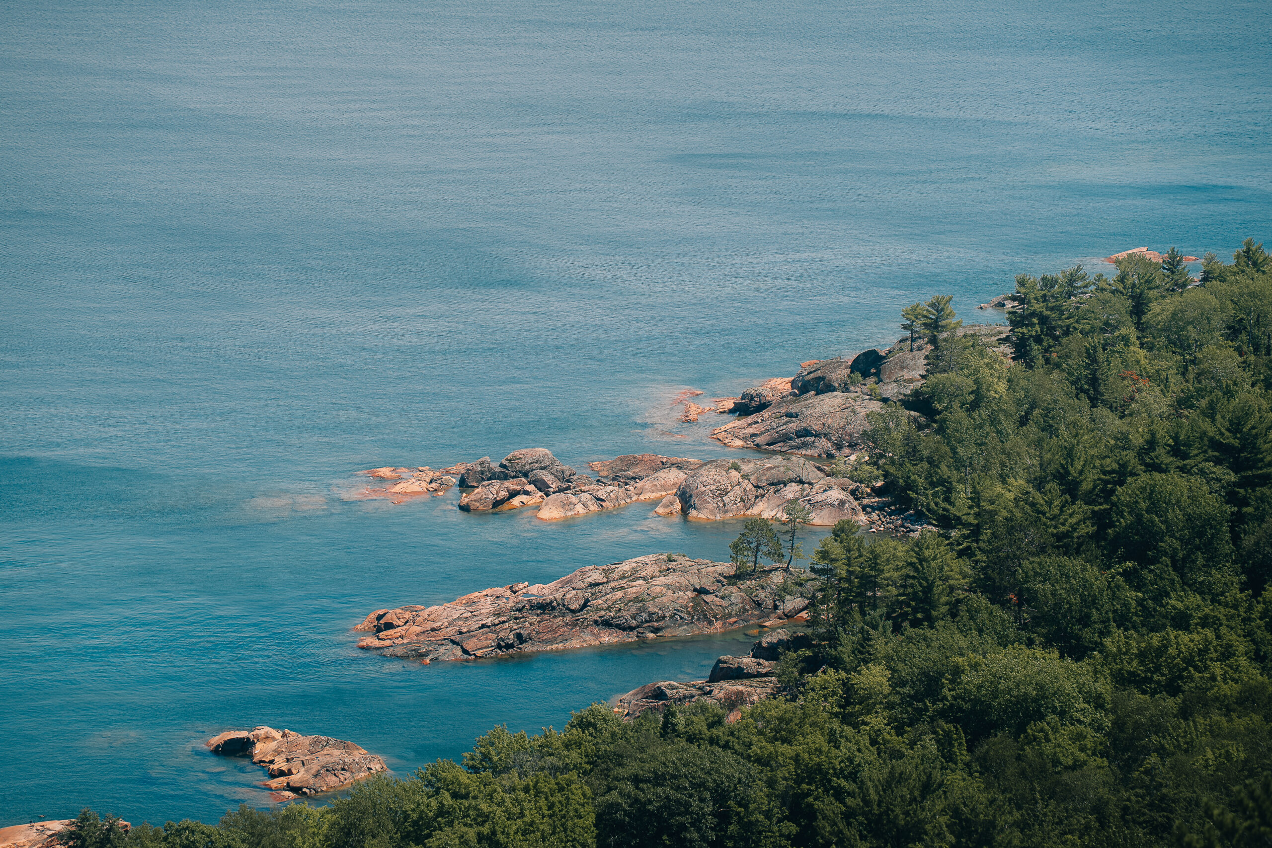 Lake Superior coastline photographed with the Sony α7R V